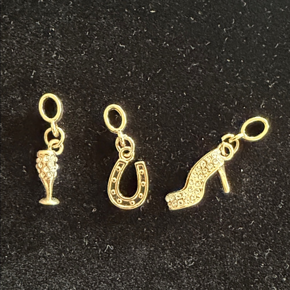 Effy - 3 - Elegant Gold and Crystal Pendants/Charms